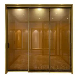 Soundproof Energy Saving Aluminium Sliding Door Price Tempered Glass Patio Shower Glass Sliding Door - Foshan Grandsea Building Material Co., Ltd. - China
