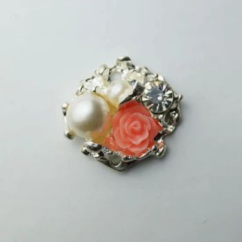 Garment Metal Brooch with Beads on It (PLB0022) - Shanghai Smart Trimming Co., Ltd. - China