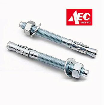 Mild Steel (MS) Polished Heavy-Duty Zinc Wedge Anchors for Cement and Concrete Wedge, 100 pc, Size: 8 - 24mm - Associated Engg Corpn - India