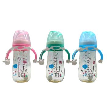 10oz/300ml Baby Bottle Newborn Wide-Neck PC Feeding Bottle with Gravity Ball - Qingyuan Kangbei Glassware Co., Ltd. - China