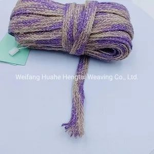 Silver, Jute, Silk, and Hemp Woven Clothing Accessories Size Small Type Ribbon Material Jute Color Colorful Model NO. - Weifang Huahe Hengtai Weaving Co., Ltd. - China