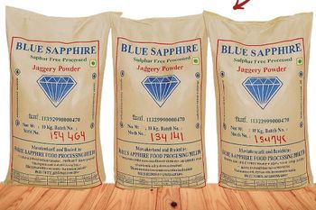 Sugarcane Jaggery Powder Bulk Packing of 20 kg bags for Export from Blue Sapphire Food Processing Private Limited Sugarcane Jaggery Powder Bulk Packing of 20 kg bags for Export - Blue Sapphire Food Processing Private Limited - India