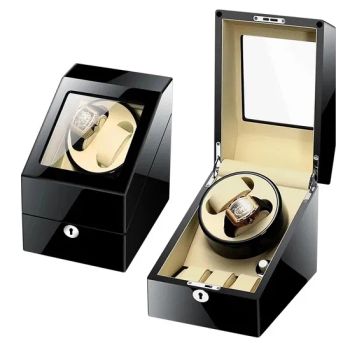 2-3 Watch Winder for Automatic Mechanical Watches Display Men Motor Shaker Winding Box Storage EU - Guangzhou Yuanzhou Package Box Co., Ltd. - China