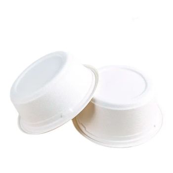 Disposable Paper Bowl with Lids Biodegradable Sugarcane Bagasse Bowls - Qingdao Rainbow Packaging Co., Ltd. - China
