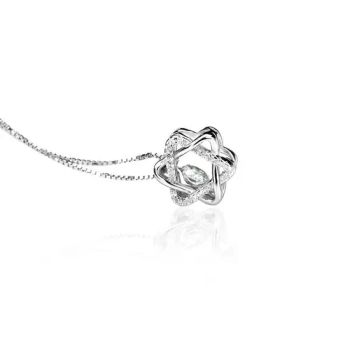 Fashion Jewelry Star Shape 18K White Gold 1carat Round Shape Loose Moissanite Pendant - Guangxi Wuzhou Xingyuegems Co., Ltd - China