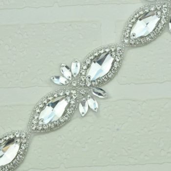 Iron Rhinestone Trimming Fashion Wedding Jewelry Accessories Gender Women Origin China Model NO. RA962 Trademark - Marigold Garment Accessories Co., Ltd. - China