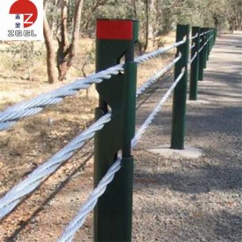 Direct Manufacturer Wire Rope Barrier Fences for Roads Origin China Trademark ZQGL Model NO. ZQGL HS Code 7308900000 Specification - Xiamen Chuangying Import & Export Co., Ltd. - China