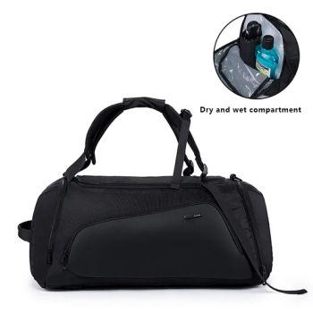 Large Capacity Black Weekender Sports Travel Bags Mens Customized Waterproof Gym Duffel Bag Backpack - Guangzhou Modicci Fashion Co., Limited - China