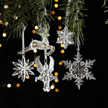 Wholesale Fashion Custom Crystal Wedding Party Gift Christmas Tree Ornaments Hanging Acrylicsnowflake Lcicle Elk Oraments with Drop Pendants Plastic Material - Wenzhou Sunray Technology Co., Ltd. - China