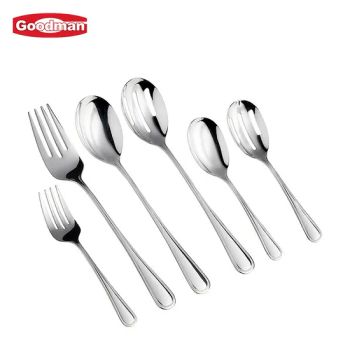 Restaurant Serving Tableware Stainless Steel Cutlery Spoon and Fork Flatware Sets - Jiangmen Goodman Cleaning Supplies Co., Ltd. - China