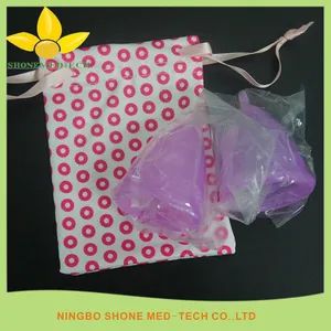 Reusable Lady Peroid Silicone Menstrual Cup with Pink Bag Age Female Origin China Feature Sports Usage Built-in Model NO. SH-MC - Shone Industry Group Limited - China