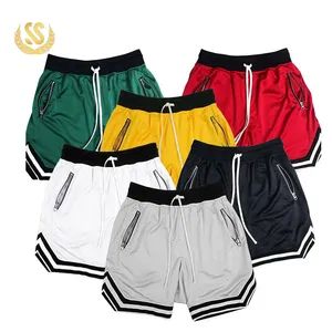 Custom Breathable Basketball Shorts Sportswear Zipper Pockets Shorts - Guangzhou Shangshang Industrial Co., Ltd. - China