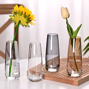 High Quality Electroplated Nordic Simple Clear Glass Flower Vase Colorful Table Vase - Ningbo Yuheng Medical Equipment Company Ltd - China