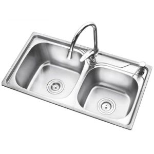 SUS304 Sink Double Stainless Steel of Kitchen Sinks Shape Square Color Silver Packing Carton Trademark Hanse Model NO. K-7540 - Foshan Hanse Industrial Co., Ltd. - China