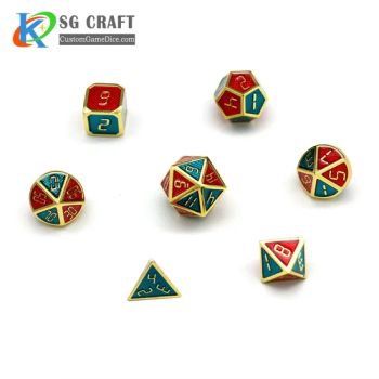 Custom Top Quality Dnd Advertising Intellectual Entertainment PU Foam Casting Metal Multi Sides D20/12/10/8 Set Sublimation Printing Games Accessories Dice - KN Gift Limited - China