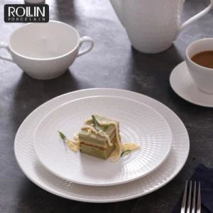 8inch 10inch 12inch Porcelain Plates Ceramic Plates for Hotel and Restaurant - Rollin Porcelain Industrial Co., Ltd. - China