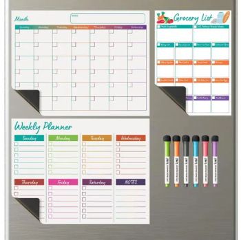 Fridge Magnet Dry Erase Calendar White Board Magnetic Weekly Planner for Home - Anhui Lulang New Material Technology Co., Ltd. - China