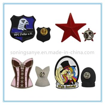 Dtl0008 Custom Button Cute Brooches Age Modern Material Metal Plating Silver Model NO. DTL0008 HS Code 8310000000 Wearing Way - SUZHOU SONINGSANYE LOGOMARTPROMO TRADE CO., LTD. - China