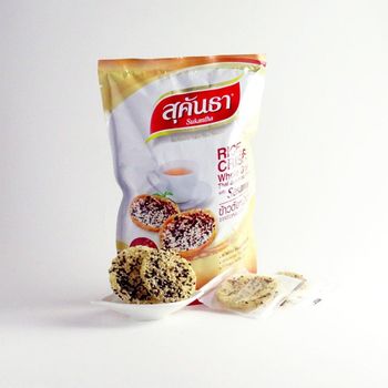 Jasmin Kaotang Sukantha Thai Tradition Crisp Rice Grain Grain Snacks Rice Cracker Thailand Traditional Rice Snack with Sesame - 3M FOOD PRODUCT CO., LTD. - Thailand