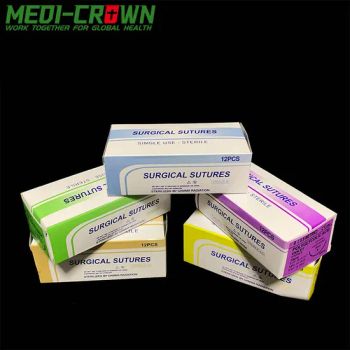 Medical Absorbable Surgical Polyglycolic Acid Suture with Cutting Needles - Medi-Crown Healthcare Co., Ltd. - China