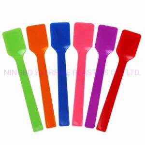 Disposable Plastic Gelato Spoon / Ice Cream Spoon (PS) Origin China Style Western Model NO. 0619 Trademark EVERFINE HS Code - NINGBO EVERFINE PLASTICS CO., LTD. - China