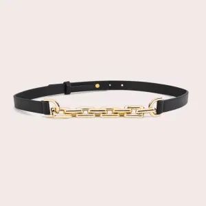 Ladies Fashion Golden Buckle Women Thin Ladies Belt Designer PU Leather Waistband Belt for Ladies - Guangzhou Modicci Fashion Co., Limited - China