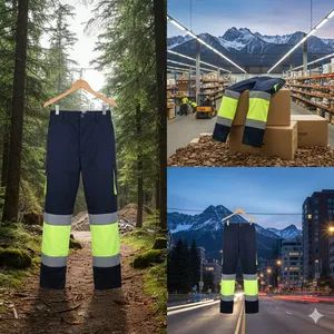 En20471 Class 2 Safety Cargo Pants Hi-Vis Poly-Cotton Men's Work Pants - Kinglong Protective Products (Hubei) Co., Ltd. - China