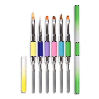 Nail Brush Kit BS-1817 2Way Multifunction 6Style 6Color MOQ20 20g 15D - Guangzhou Skyrann Electronic Tech Co., Ltd. - China
