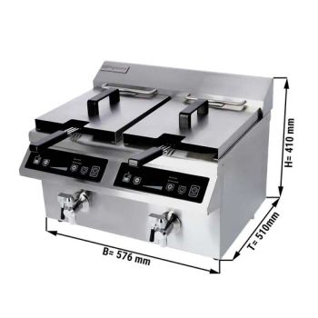 Industrial Cheap Electric Henny Penny Double Deep Pressure Fried Chicken 2 Fryers for Fish Commercial Ifbz8+8 - GGMGASTRO (QINGDAO) INTERNATIONAL CO., LTD. - China
