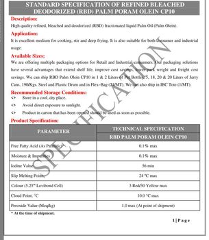 CP10 Palm Oil – product photo, Palm Oil Derivative products found from trusted suppliers, wholesalers, manufacturers & exporters Listing