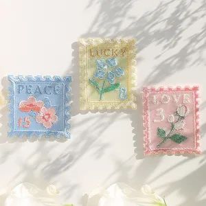 Embroidery Patches Custom Wholesale Colorful Sew on Stamp Shape Iron on Patch for Hats Bags - Pinstar Gifts Co., Ltd. - China