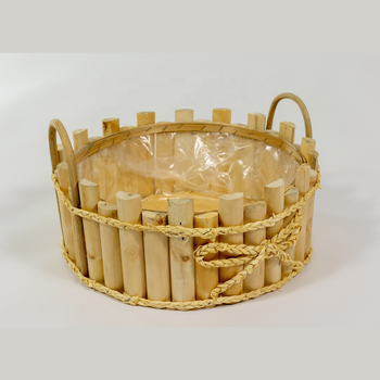 Eco-Friendly Wooden Basket Planter Flower Baskets Custom Garden Indoor Outdoor Modern Plant Flower Pots Wood Bushel Basket - MEKONG DELTA IMPORT EXPORT COMPANY LIMITED - Vietnam