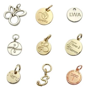 Silver Round Logo Custom Beads Engraved Jewelry Tags for Necklaces - Xiamen Neostar Trade Co., Ltd. - China