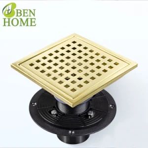 High Quality Bathroom Stainless Steel Gold Floor Drain 304 Origin Guangdong Trademark Benhome Model NO. BH7806J Type Flexible - GUANGZHOU PANDA COMMERCIAL DEVELOPMENT CO.,LTD. - China