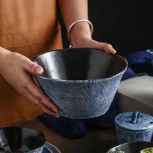 Chic Denim-Inspired Porcelain Ceramic Bowl Set for Elegant Dining - Chaozhou Fuyingmei Trading Co., Ltd. - China