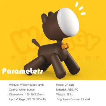 Cute Folding Puppy Table Lamp USB LED Eye Protection Toddler Puppy Reading Night Light Custom Molding Other NBR NBR EPDM FKM Plastic Products - Xiamen Xiguan Plastic Mold Co., Ltd. - China