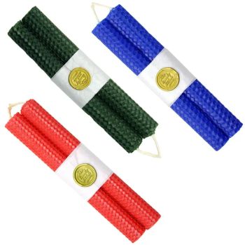 Colored Hand Rolled Organic Beeswax Cylinder Pillar Candles - Shijiazhuang Tabo Candles Sales Co., Ltd. - China
