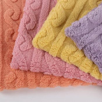 100% Recycled Polyester Faux Fur Fabric Dobby Sherpa Fabric Fur Fleece Jacquard Faux Fur Fabric - Hangzhou K&M Textile Co., Ltd. - China