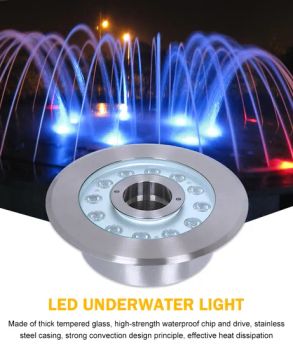18W LED IP68 Waterproof 12V/24V Landscape Spotlight for Swimming Pool Underwater Ring Fountain Lights - Zhongshan Ray-soft Lighting Co., Ltd - China