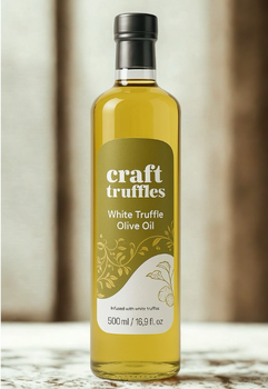 White Truffle Olive Oil Weight (kg) 500ML Shelf Life 2-Years Grade Intense Aroma Place of Origin Italy Brand Name Craft Truffles - Craft Union Pte Ltd - Singapore
