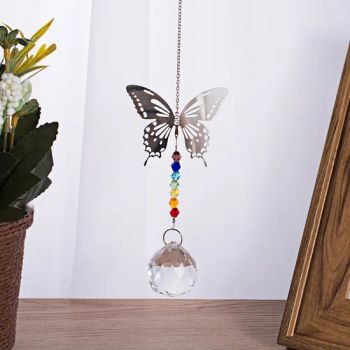 Crystal Butterfly Suncatchers Clear Ball Prisms Hanging Ornament for Wedding Favor Home Window Car Garden Decor - Yiwu Justsy Imp & Exp Co., Ltd. - China