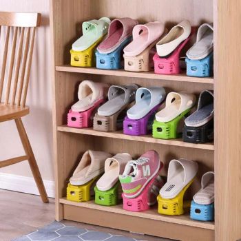 Adjustable Folding Plastic Shoe Racks Trademark SV Origin China Style Simple Layer 1 Layer Condition New Function - Ningbo Sv Plastic Hardware Co., Ltd. - China