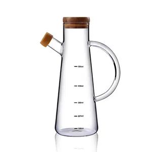New 650ml Glass Oil Bottle Sealed Scaled Dispenser Kitchen Oiler - Hefei Ecocoffee Co., Ltd. - China