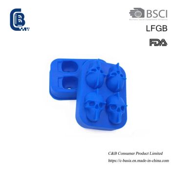 Skull Silicone Ice Cube Tray (3D) - Good Quality for Skull & Round Ice - Yangjiang C&B Consumer Product Limited - China