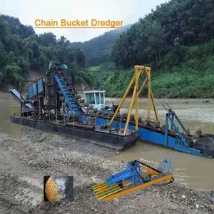 120m3 H Bucket Chain Mining Dredger for River Gold - Qingzhou Junhang Environmental Protection Technology Co., Ltd. - China