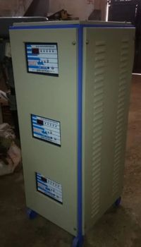 Three Phase Air Cooled Servo Voltage Stabilizer Warranty 2 Year Frequency 50 Hz Phase Three Phase Input Voltage 415V Load capacity 25 - Amrit Electronics & Air Condition - India