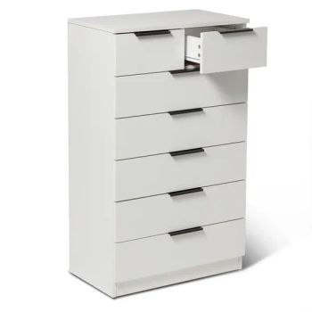 Modern MDF Wood White Chest of Drawers Bedroom Storage Cabinet Wholesale Home Furniture Chest of Drawers Wooden Cabinet - Foshan Homefeel Furniture Co., Ltd. - China
