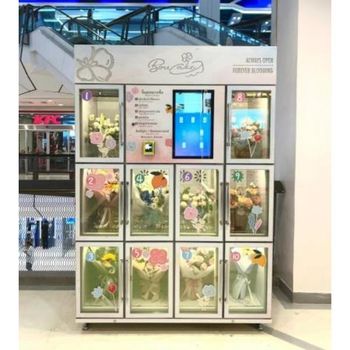 Automatic Flower Vending Machine Smart Fresh Flower Bouquet Vending Kiosk for Retail Shops and Shopping Malls - senesie mfg llc - United States