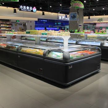 Little Duck Chiller Supermarket Food Display Cooler Chest Freezers Supermarket Island Display Chiller Shop Fridge - Shandong Xiaoya Refrigeration Co., Ltd. - China