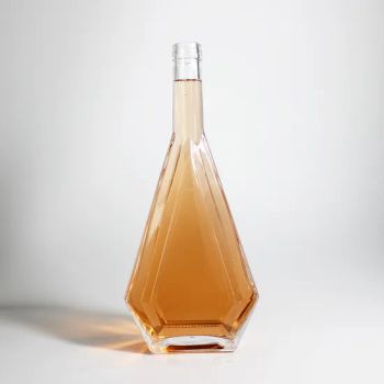 Durable 750ml Lead Free Glass Bottle for Rum Brandy Gin Whiskey Vodka Tequila Frosted Surface Markets Distillery Suppliers Bars and Beverage - Zhonghai(Tianjin)International Trade CO,LTD - China
